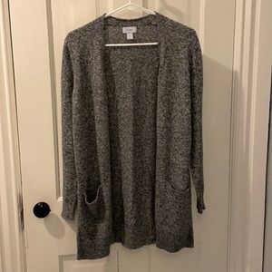 Old Navy Open Front Cardigan, Marled Black and Gray, Size XS